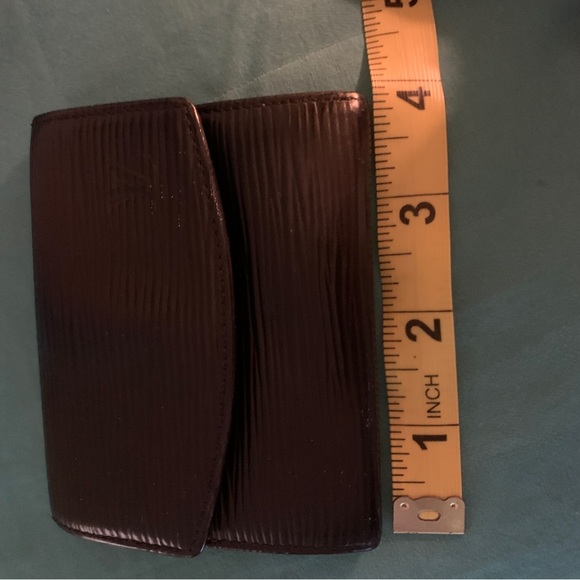 Authentic Black LV Epi Leather Card Coin Holder/Dust Bag - Picture 3 of 7